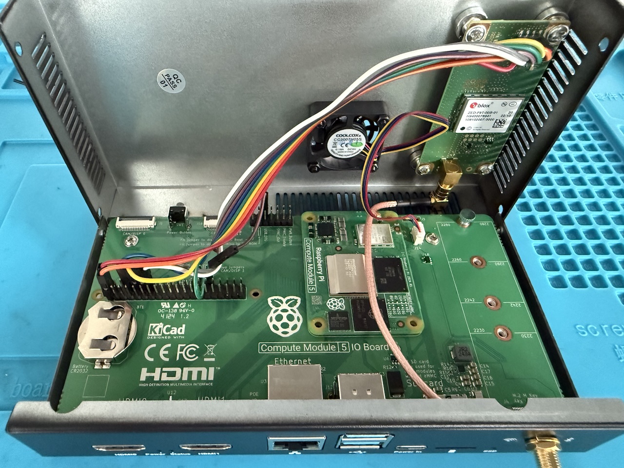 RCB-F9T board with magnets on CM5